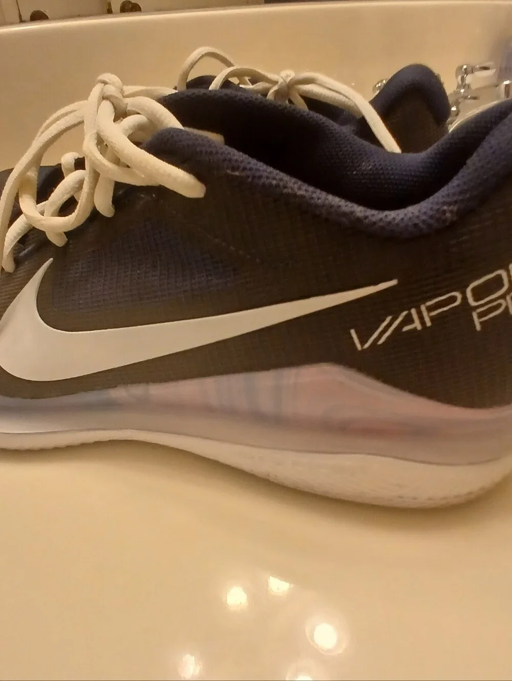Nike Men’s Navy and White Vapor Court Athletic Shoes